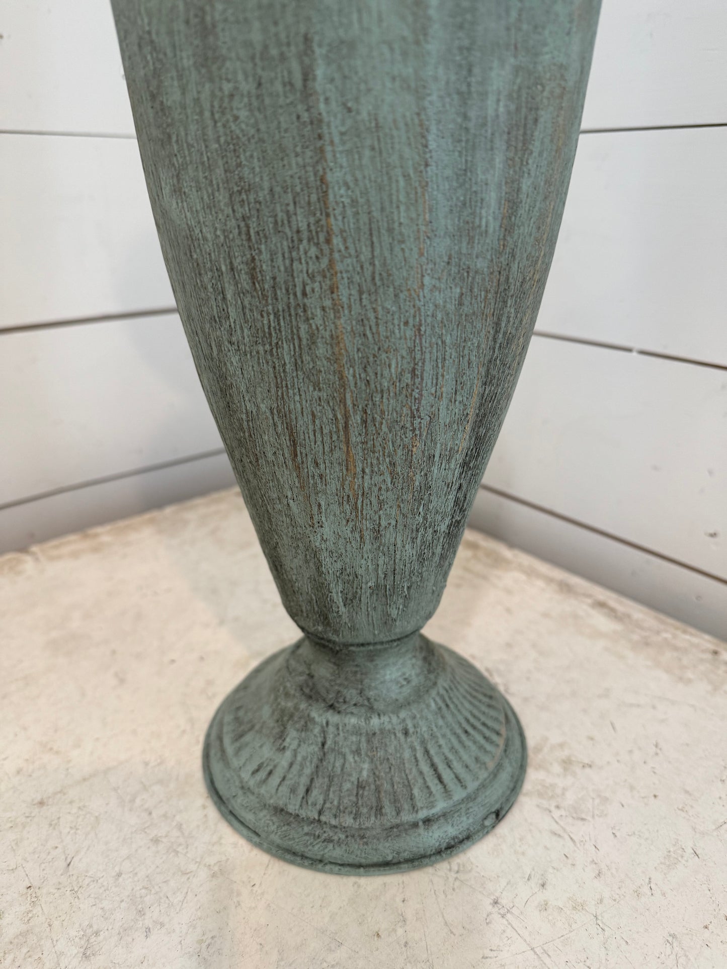 Hand painted Metal Urn