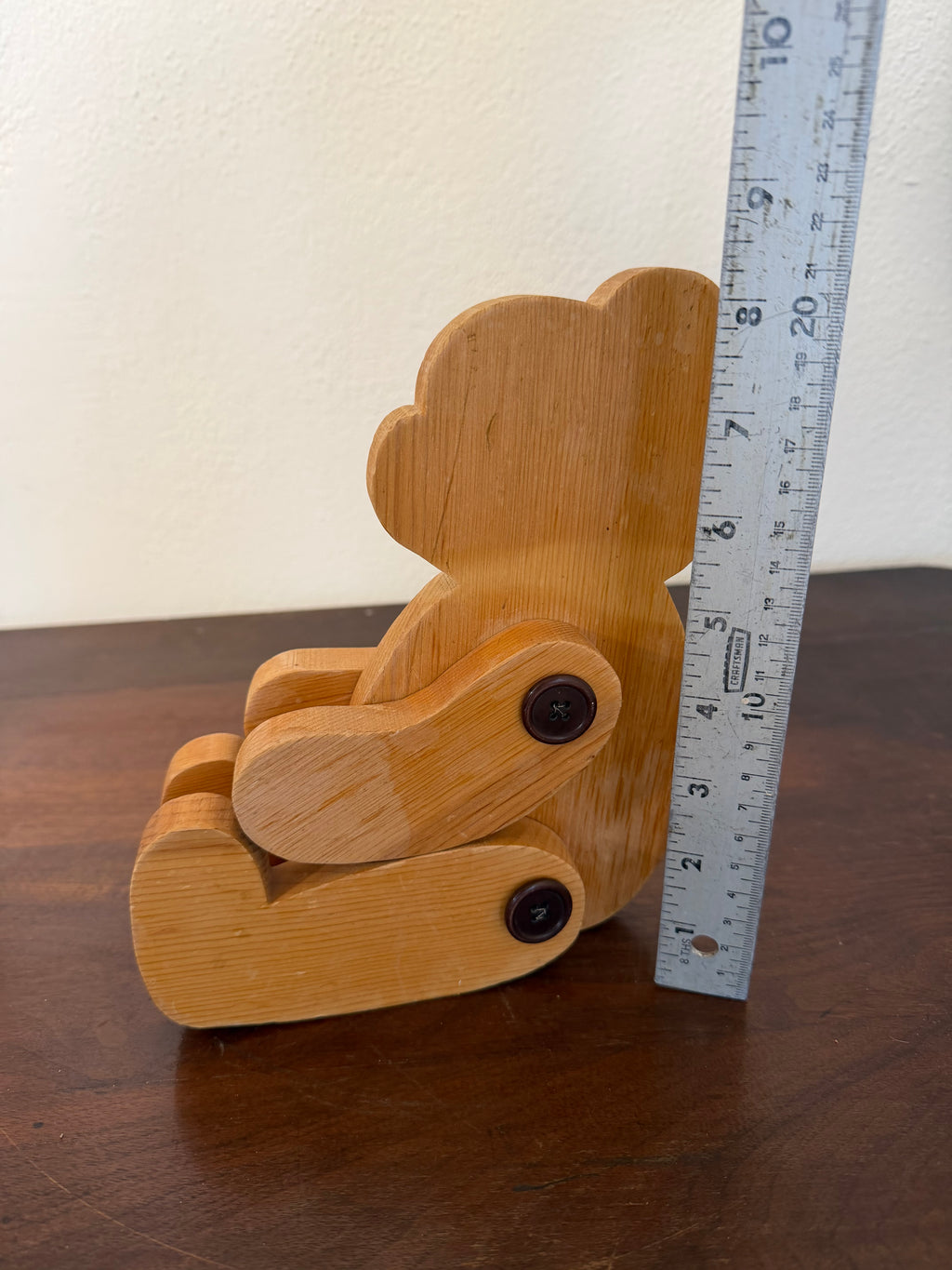 Vintage Hand Made Wood Bear