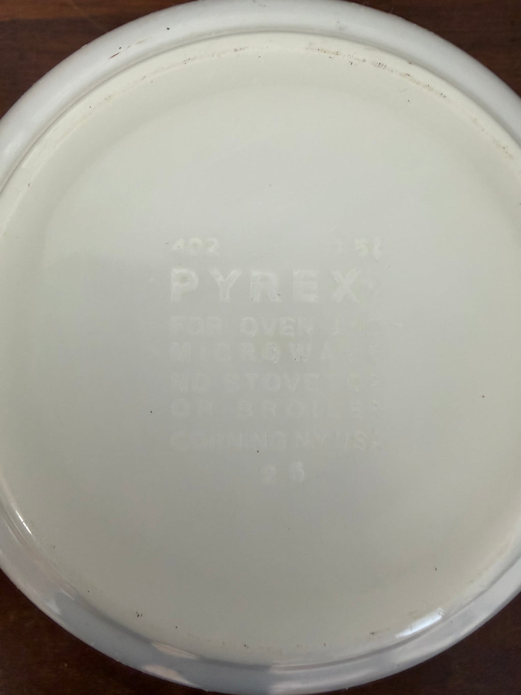 Vintage Pyrex Colonial Mist White Bowl White 7”