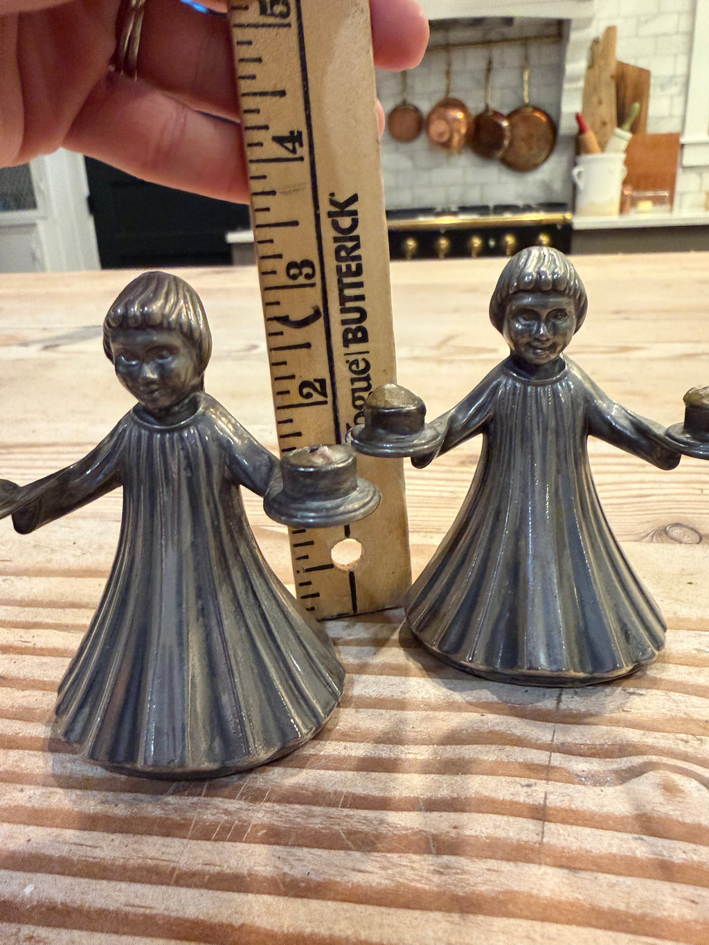 Vintage Choir Boy Figural‎ 3.5" Candle Holders (Pair)