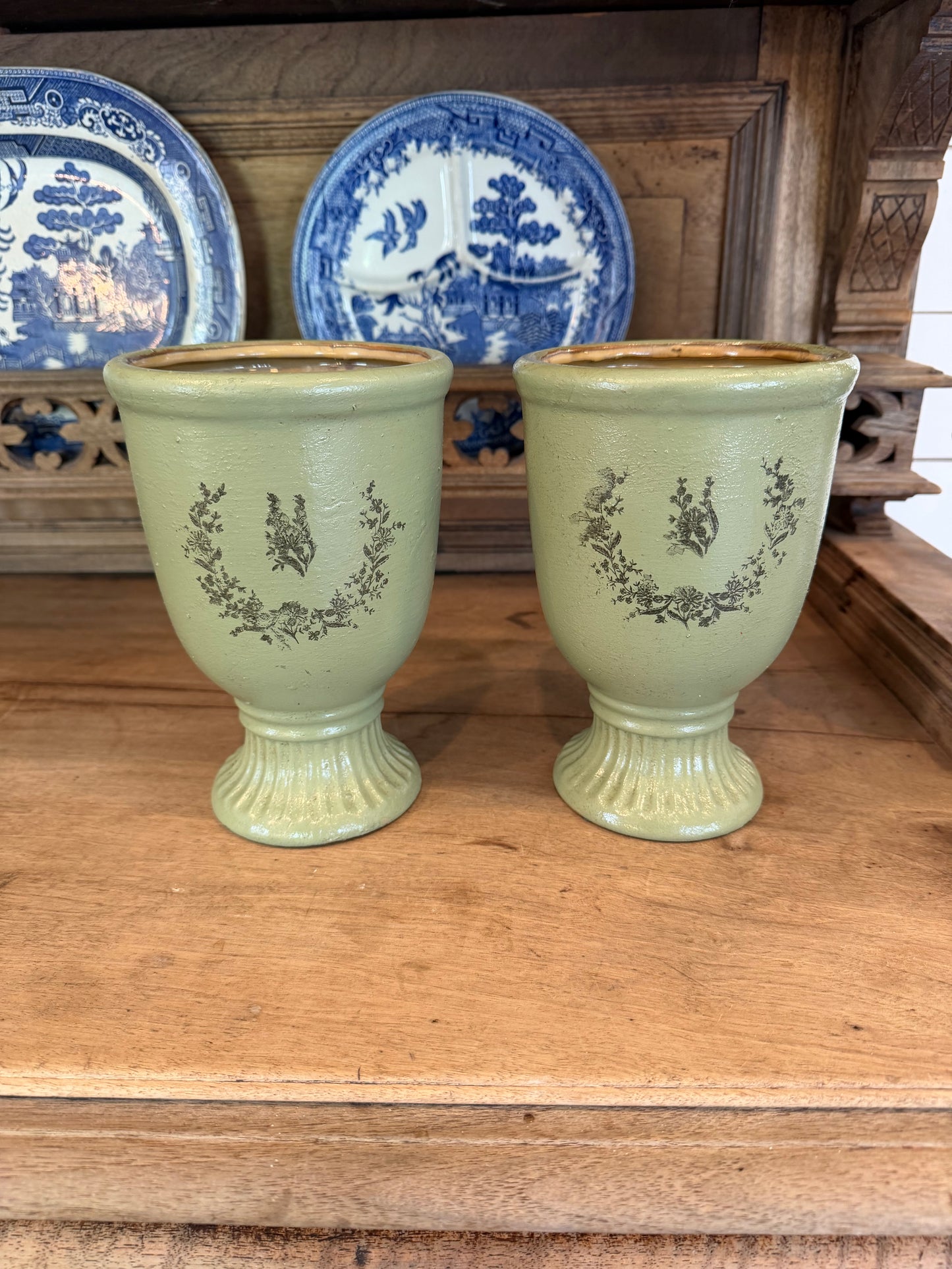 Urn Hand painted - greenery not included