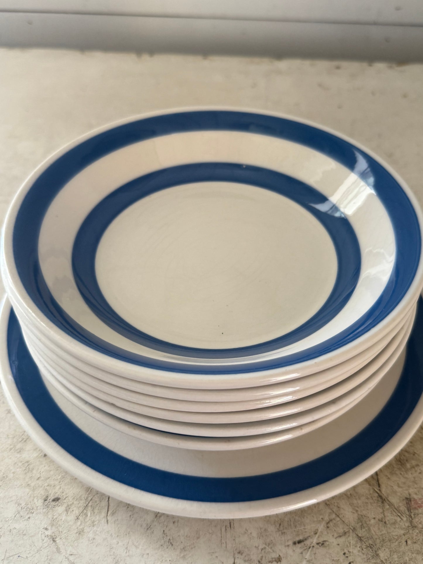 Chefware Cornishware Style Plate and bowl sold individually