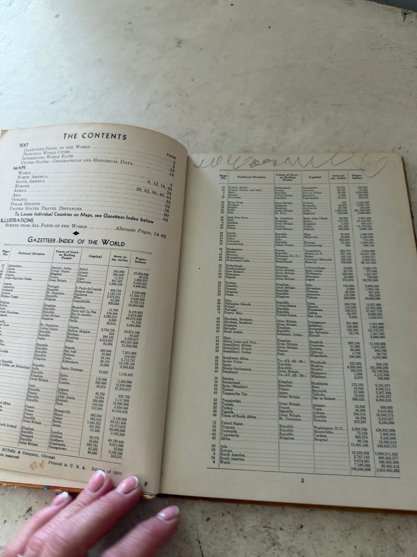 Rand McNally World Atlas Pictorial Edition from the 1930s.