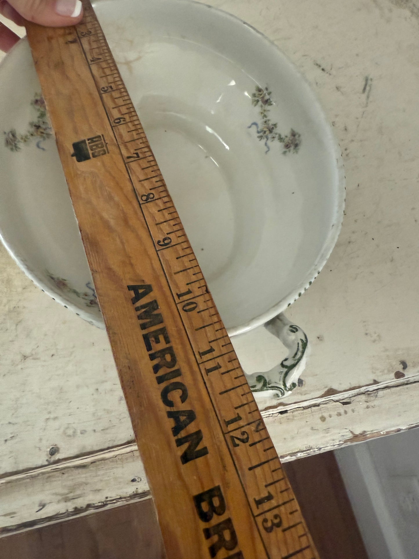 Antique Royal Semi PorcelainServing Fish with delicate floral detail