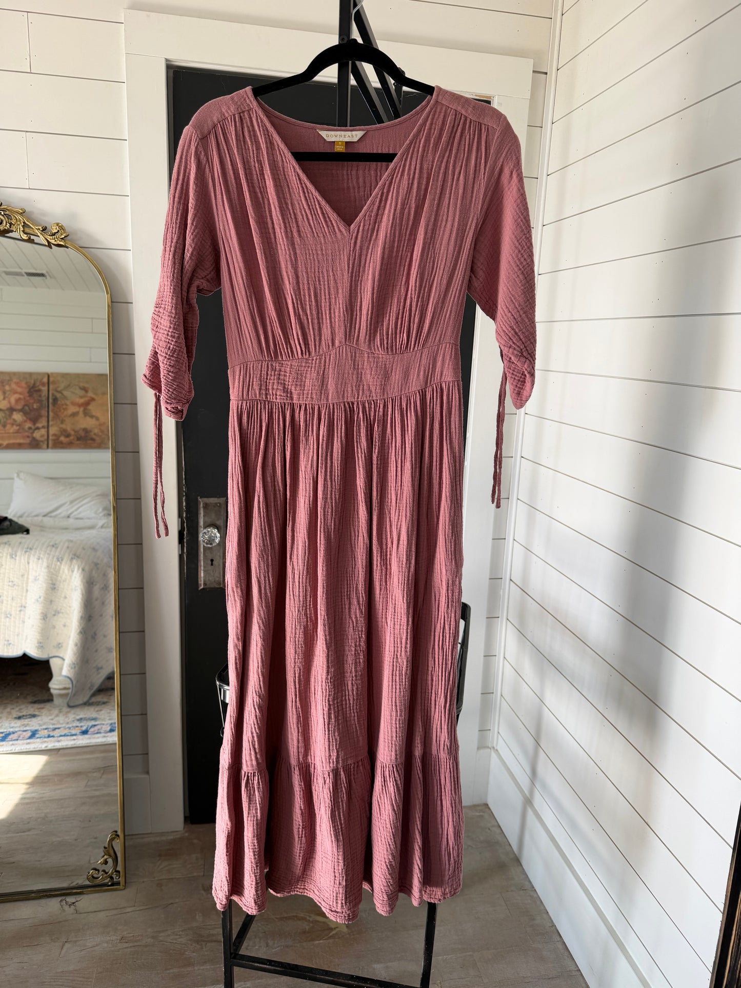 Pink Gausy Dress with Pockets Downeast Small