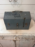 Military Carry Tool Box Metal Cantilever Vintage Heavy Duty