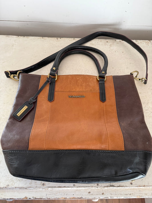 TIGNANELLO TRI-color LEATHER PURSE