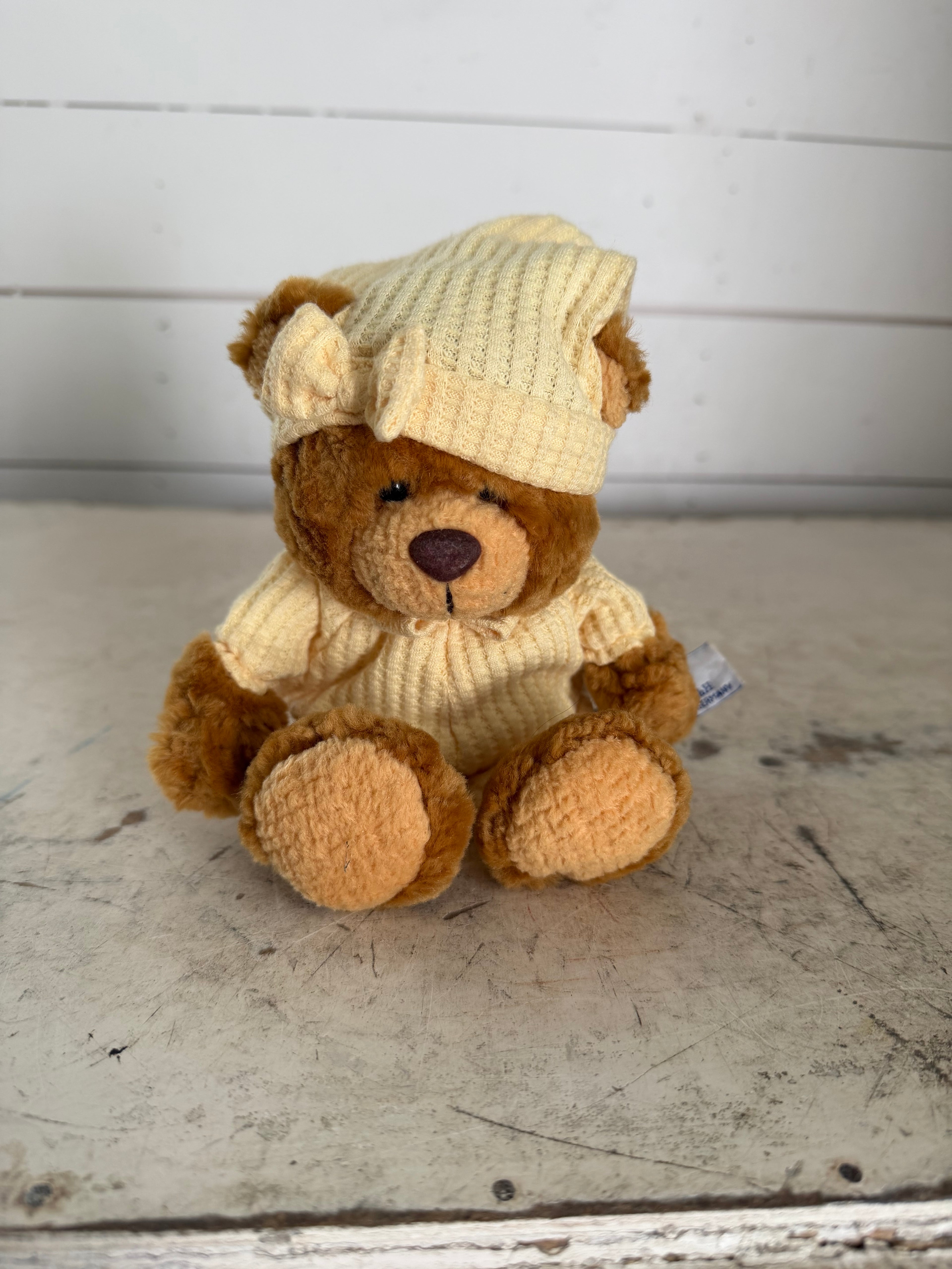 A&A plush Teddy Bear In Yellow Pajamas