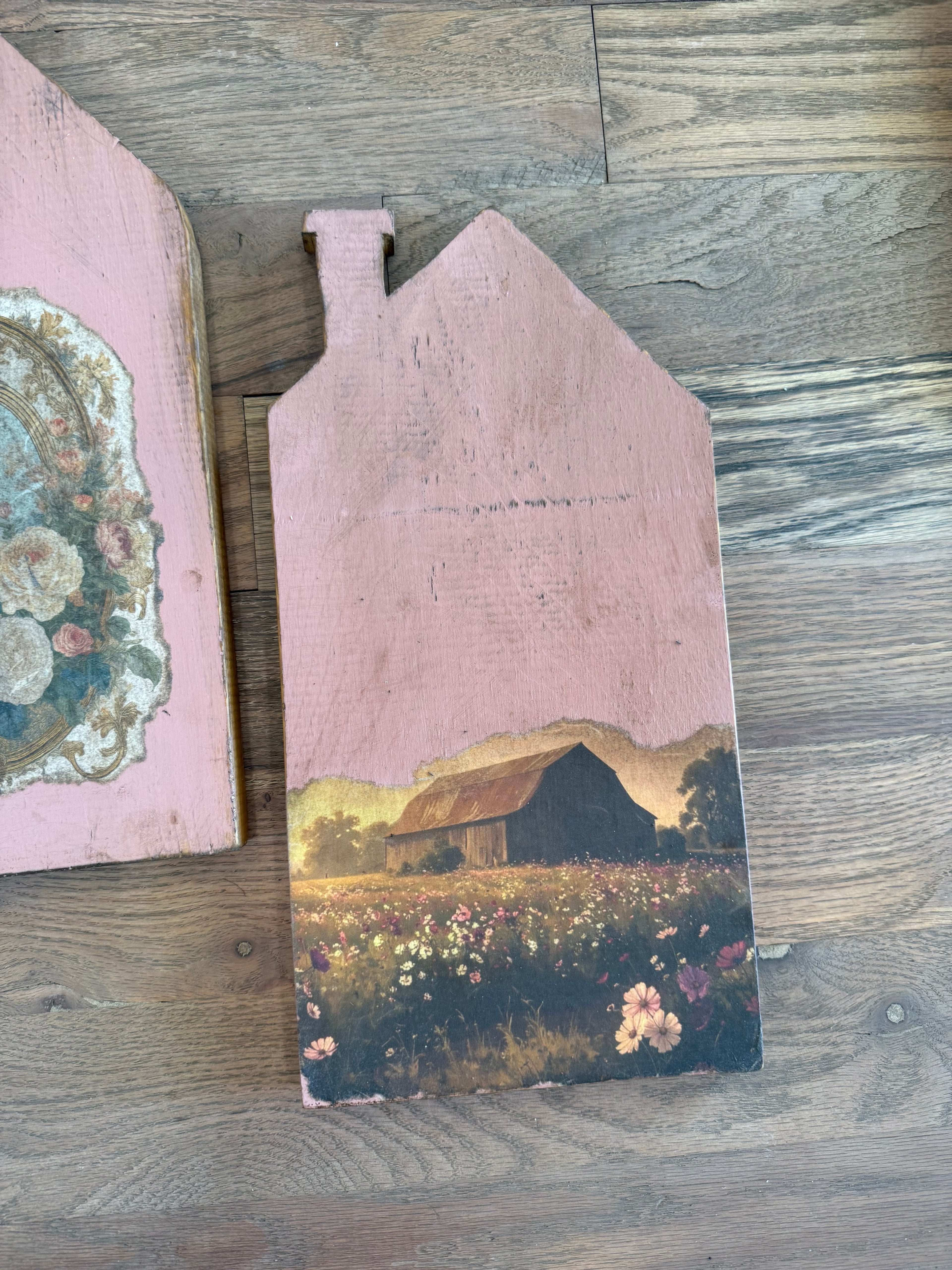 Hand Painted House Shape Art