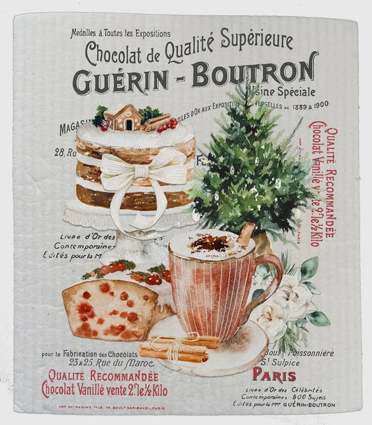 French Christmas Cookies Pastries Dish Cloth