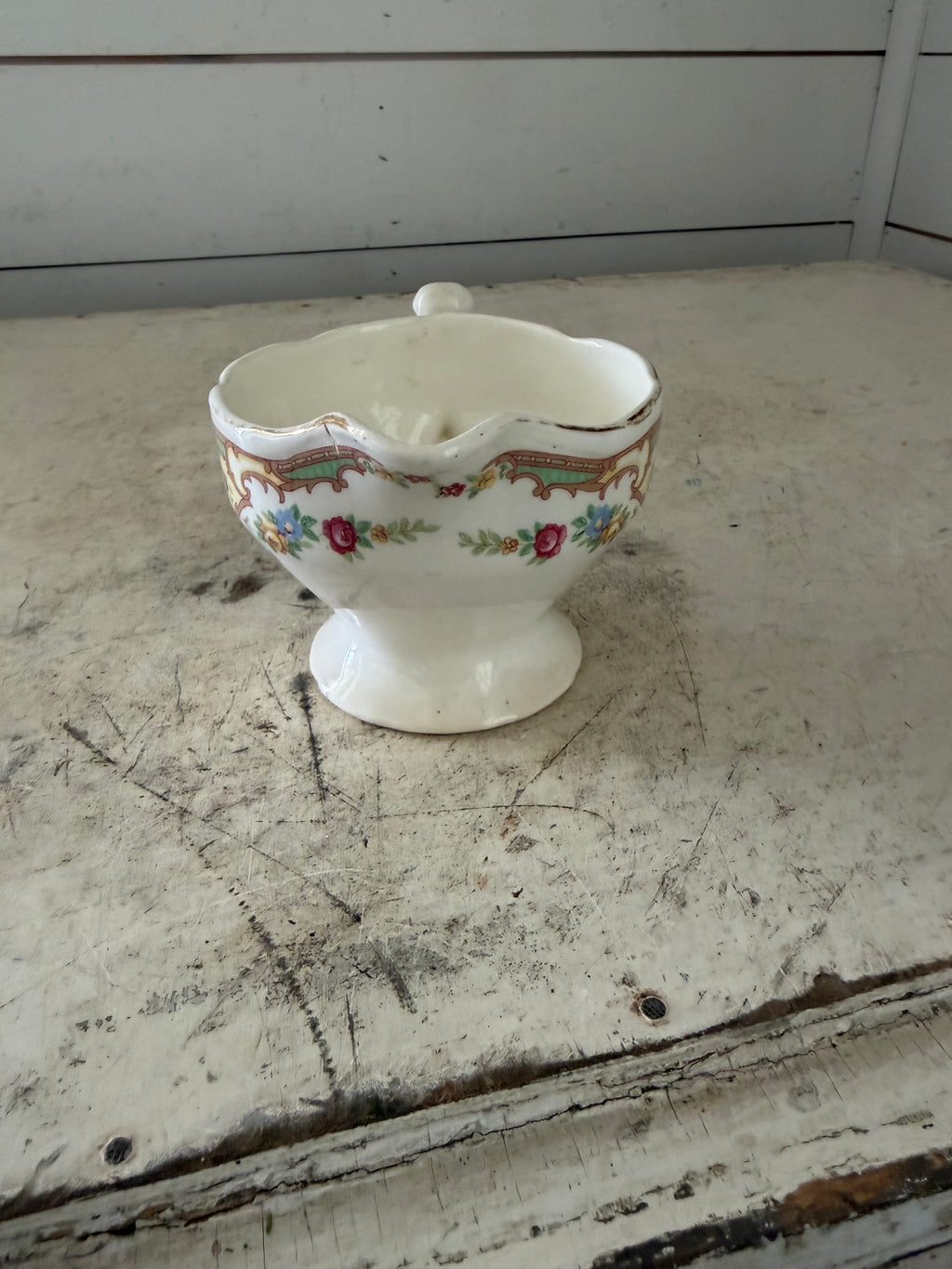 Mildred by Mount Clemens Creamer Vintage China Floral as is