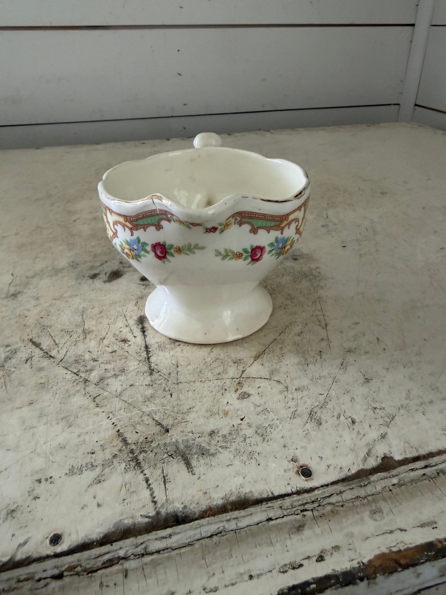 Mildred by Mount Clemens Creamer Vintage China Floral as is