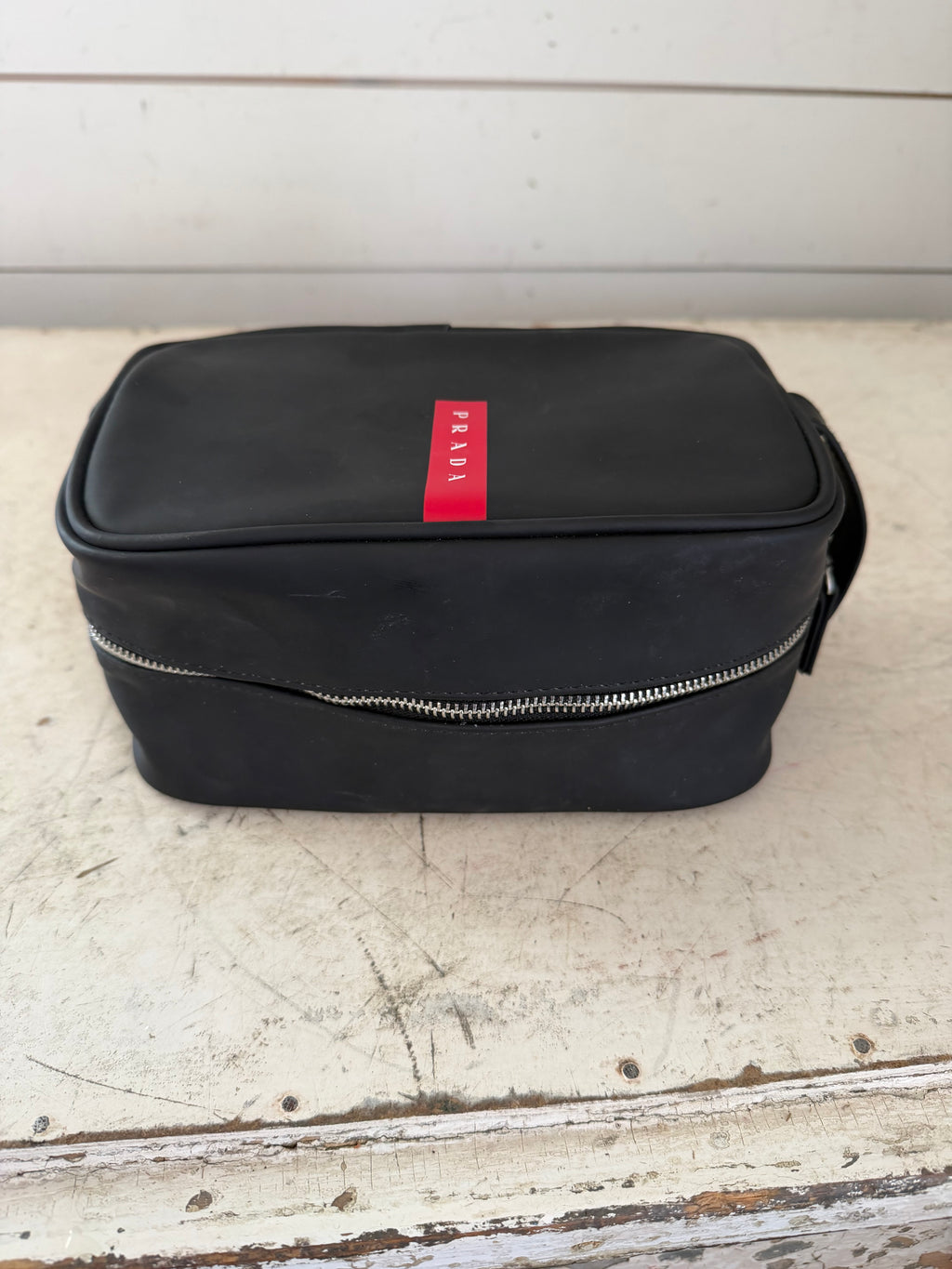 Prada Luna Rossa Black Toiletry bag dopp kit shaving bag