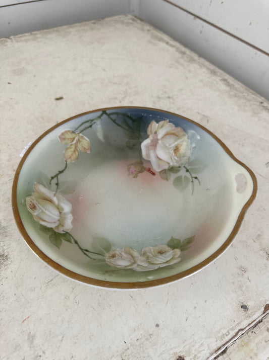 Antique Bavarian Hand Painted Bowl