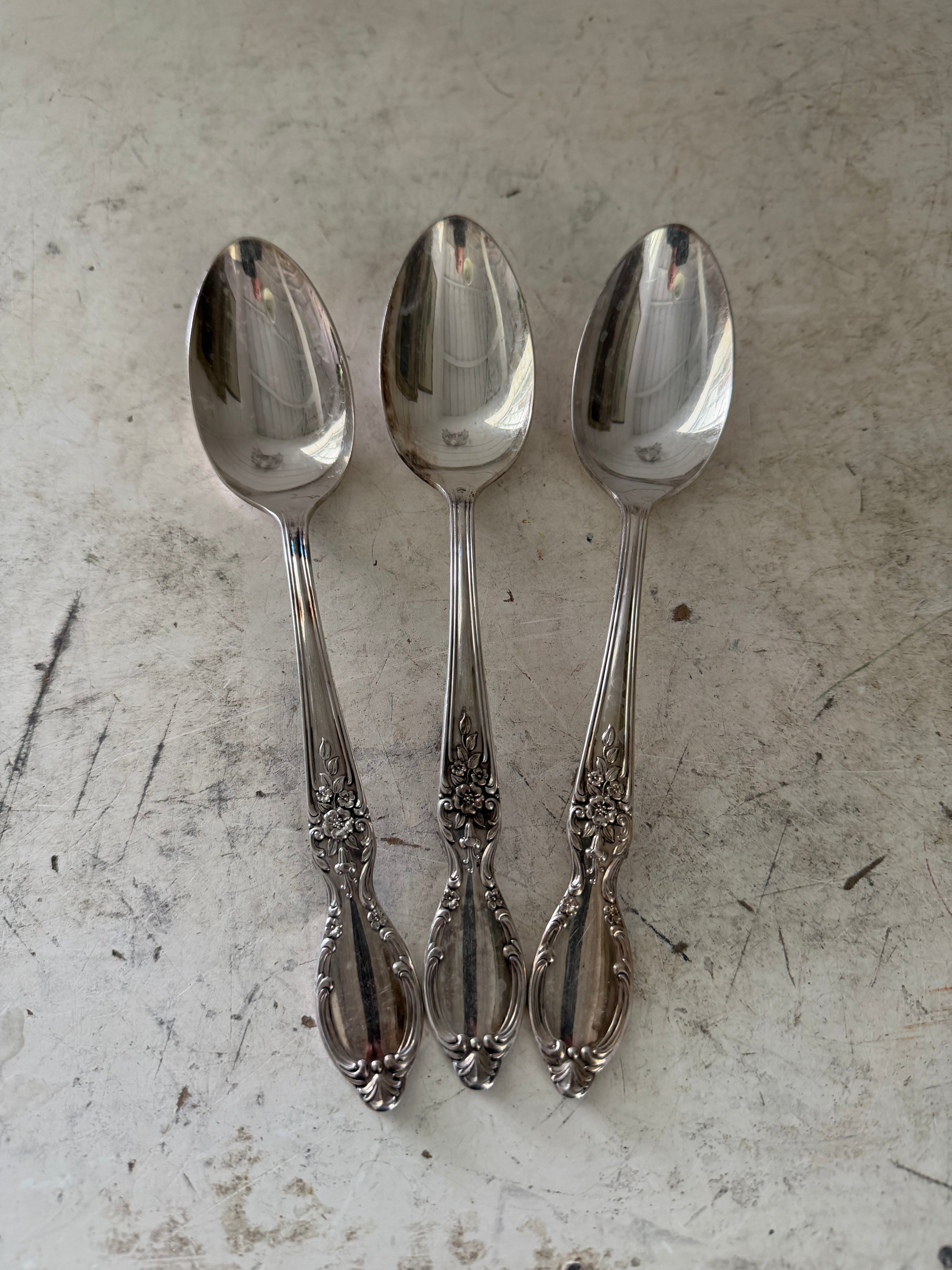 Rogers Brothers 1950’s Victorian Rose Serving Spoon - SOLD INDIVIDUALLY