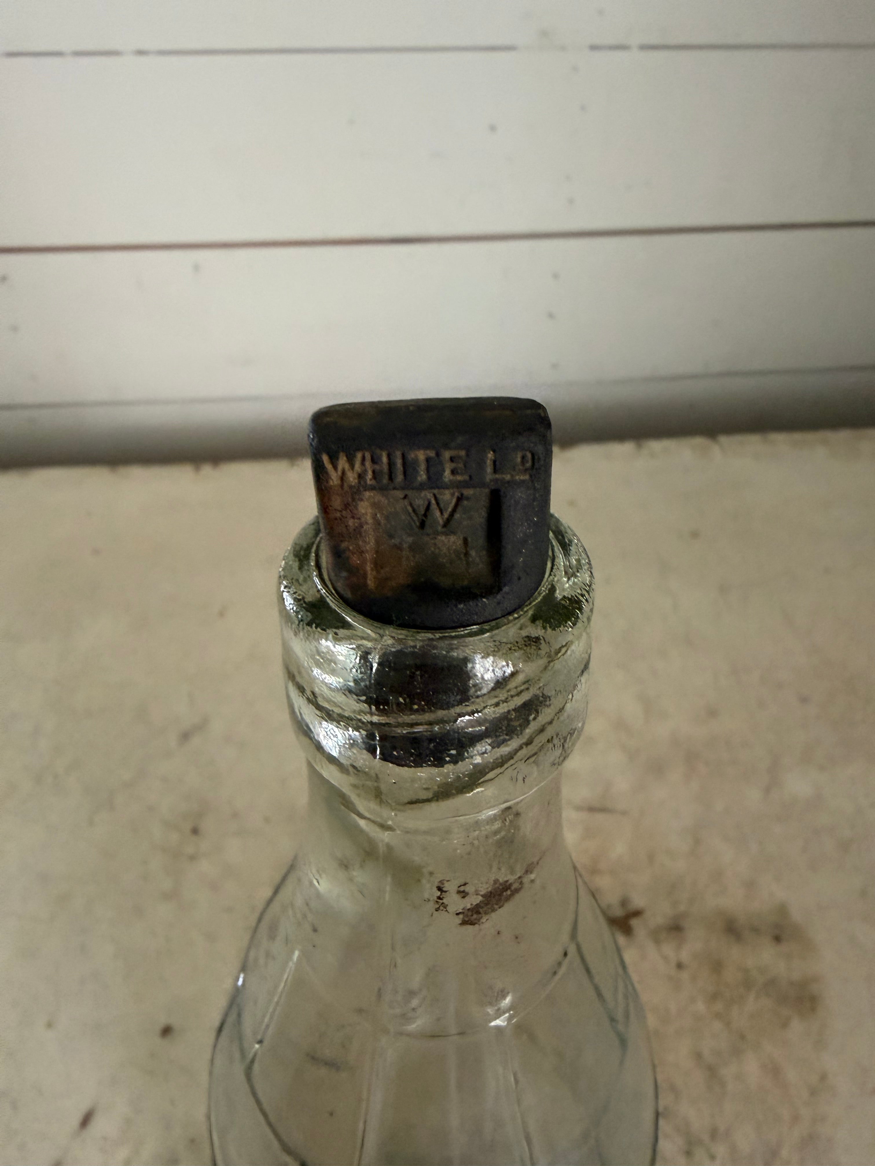 R. White Clear Glass Bottle