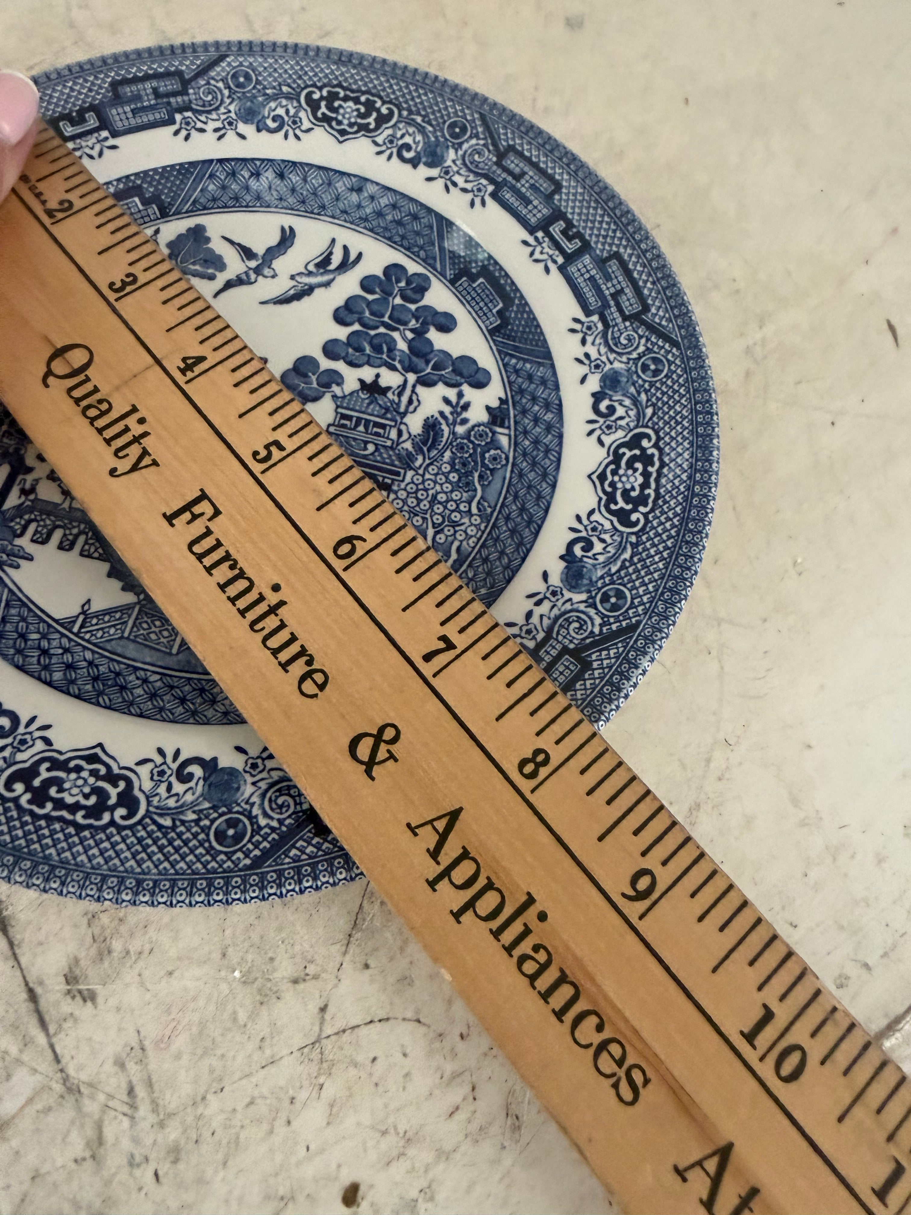 Churchill England Blue Willow Ware unmarked 8” plate Sold Individually Picked at Random