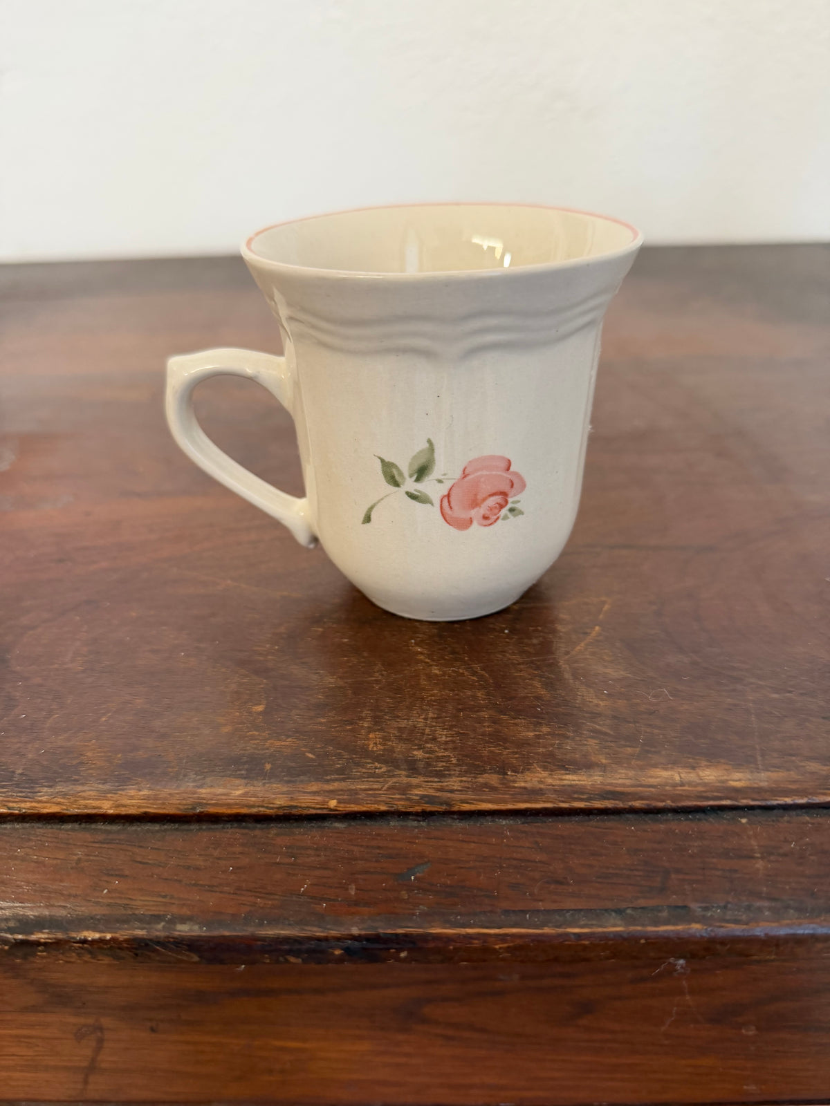 vintage stoneware rose mug sold individually