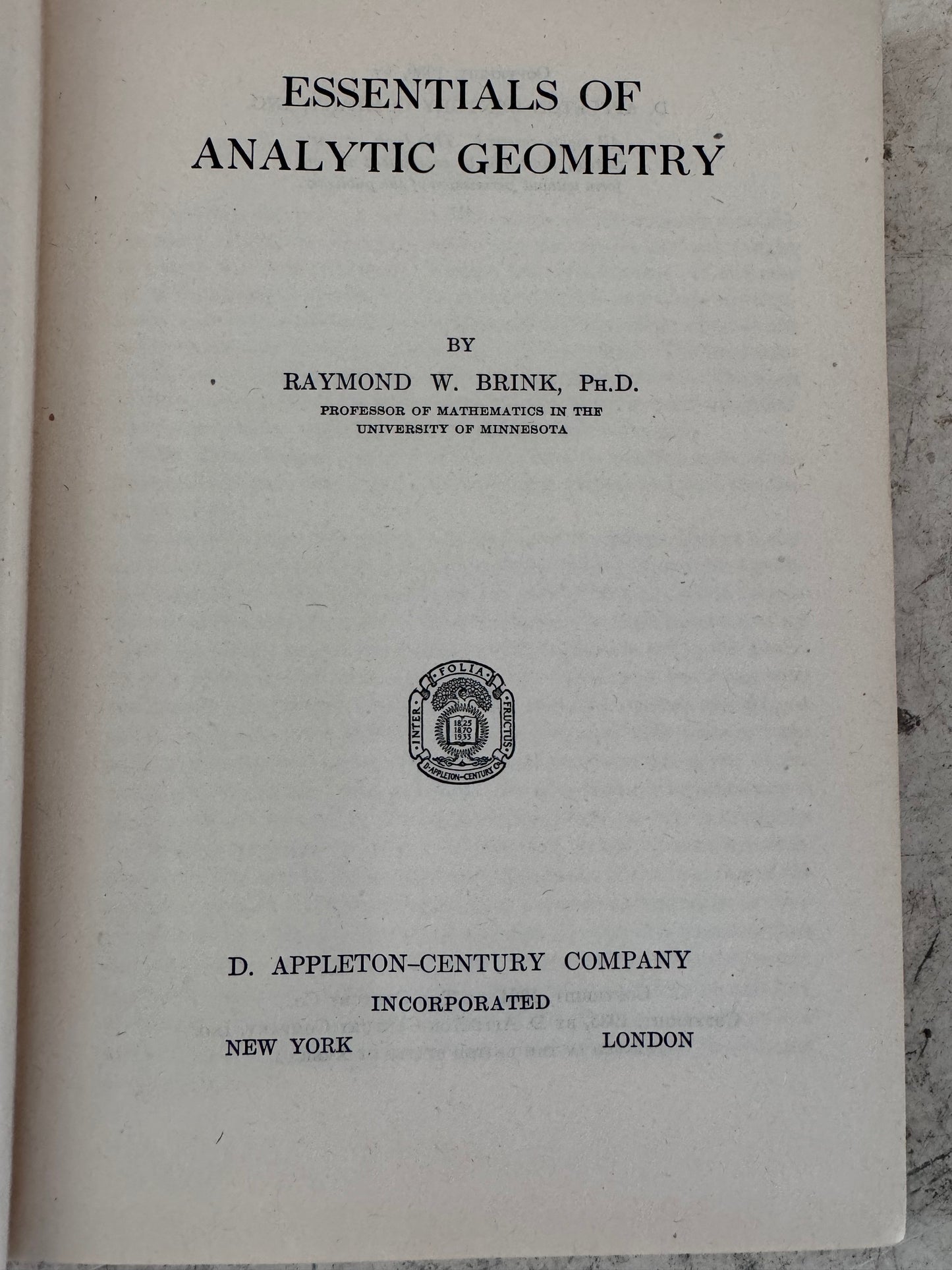 Essentials of Analytic Geometry