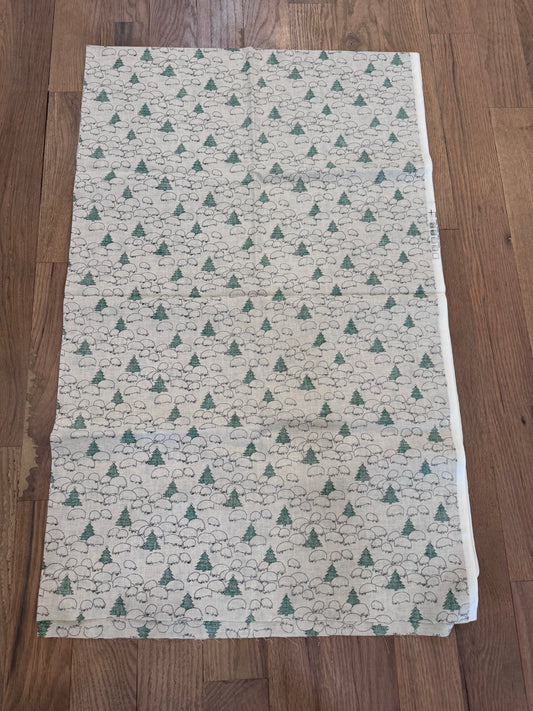 2 yards pine trees and sheep fabric