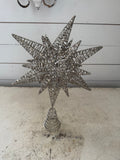 15” silver glitter tree star