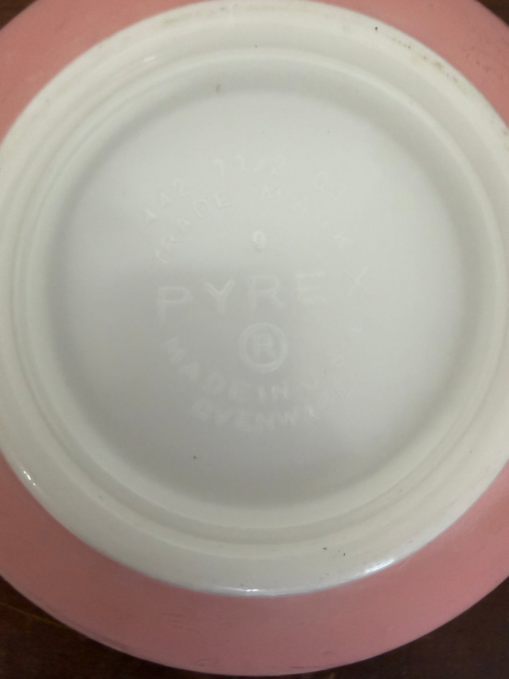 vintage Pyrex Pink Gooseberry Cinderella Mixing Bowl #442 - 1 1/2 qts as is