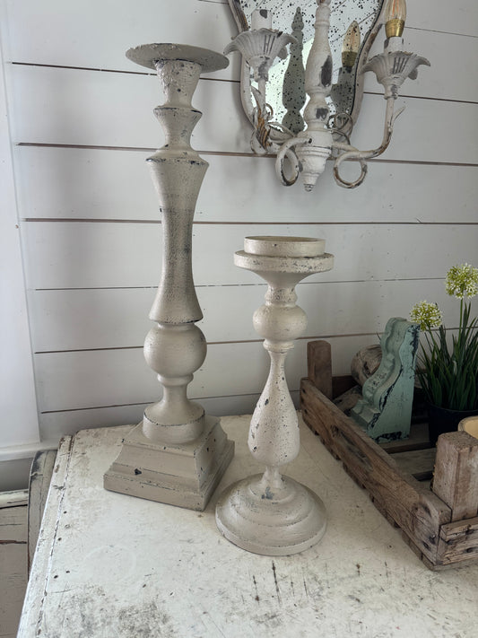 Set of candlesticks hand painted