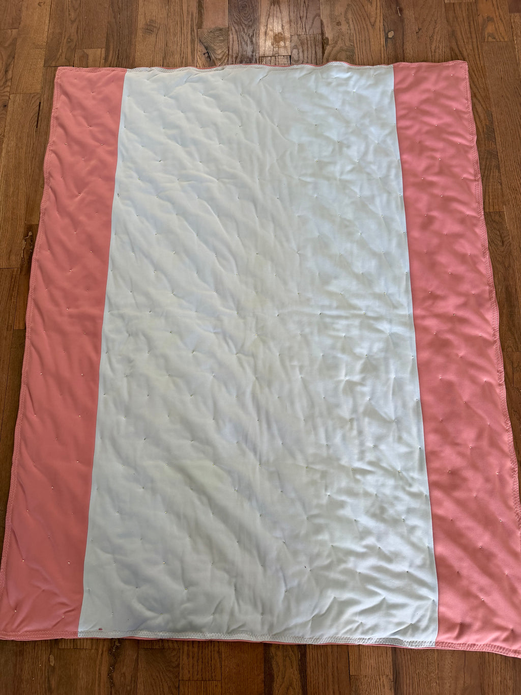 Handmade pieced quilt throw