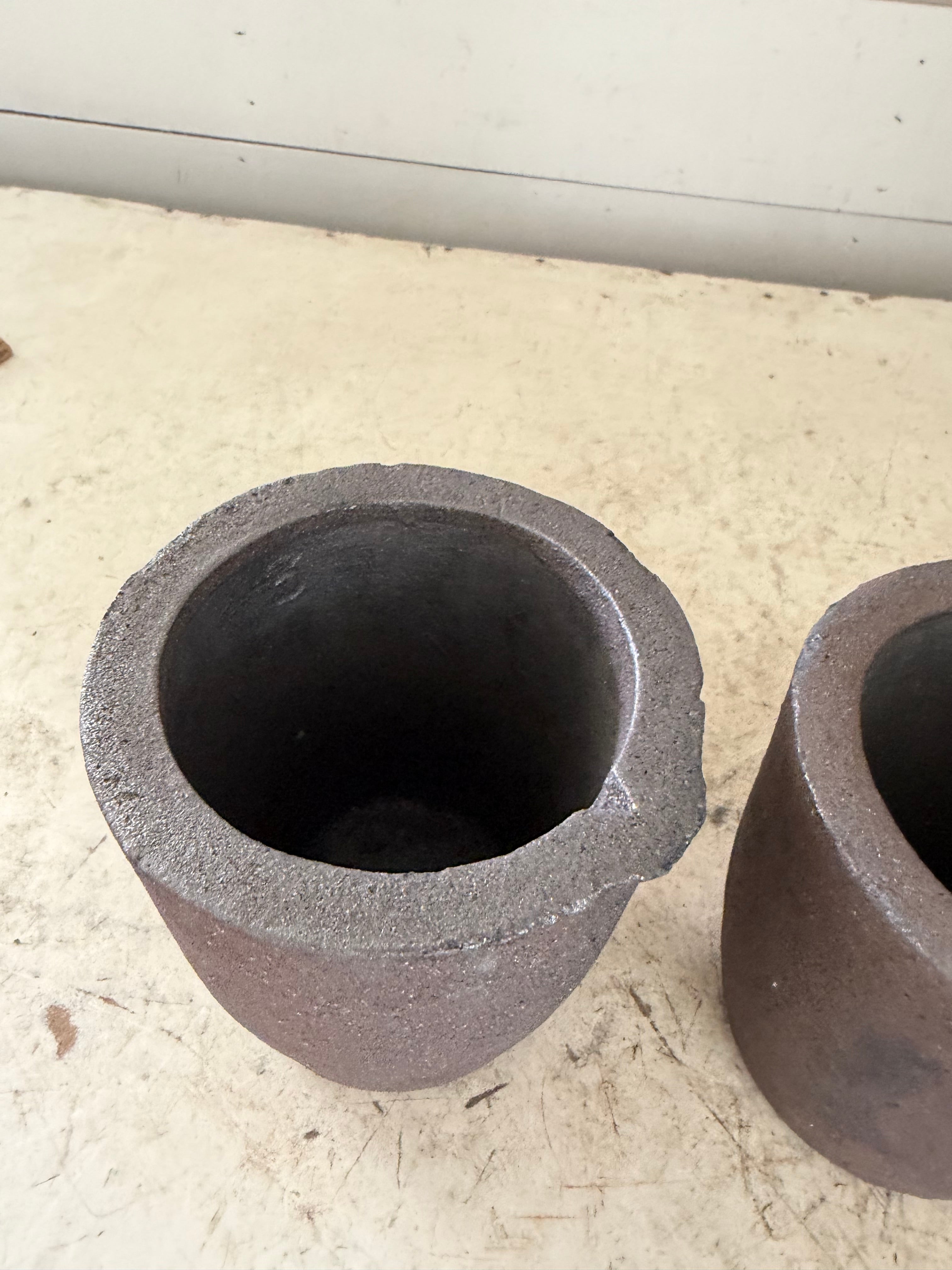 Graphite Melting Clay Crucible # 3 Brass Gold Silver Brass Copper - sold individually