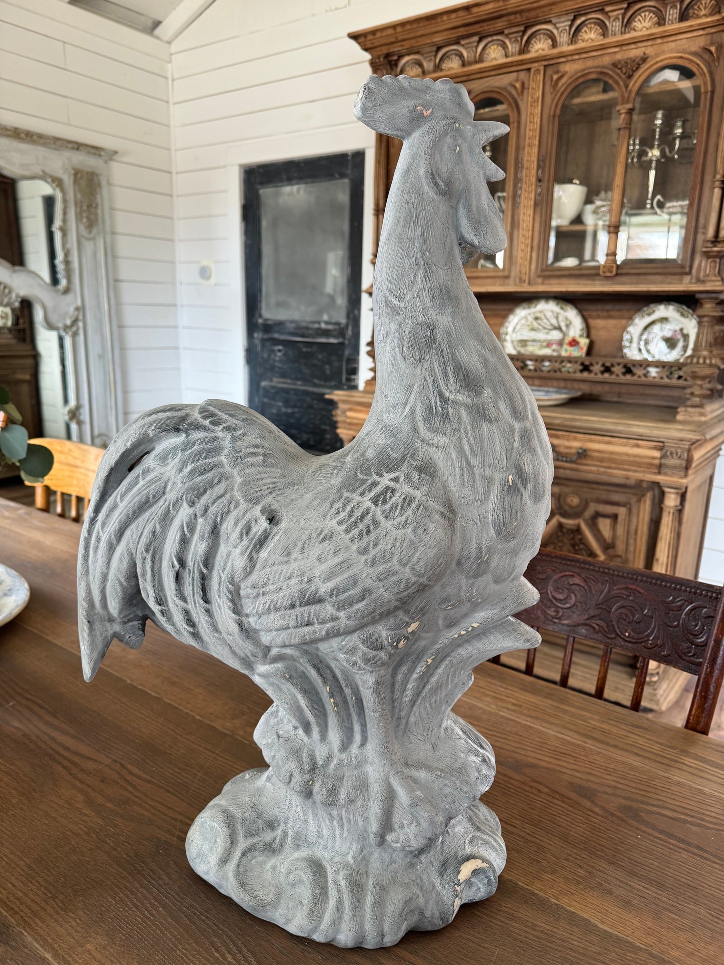Large Ceramic Rooster Handpainted 27”x19” est