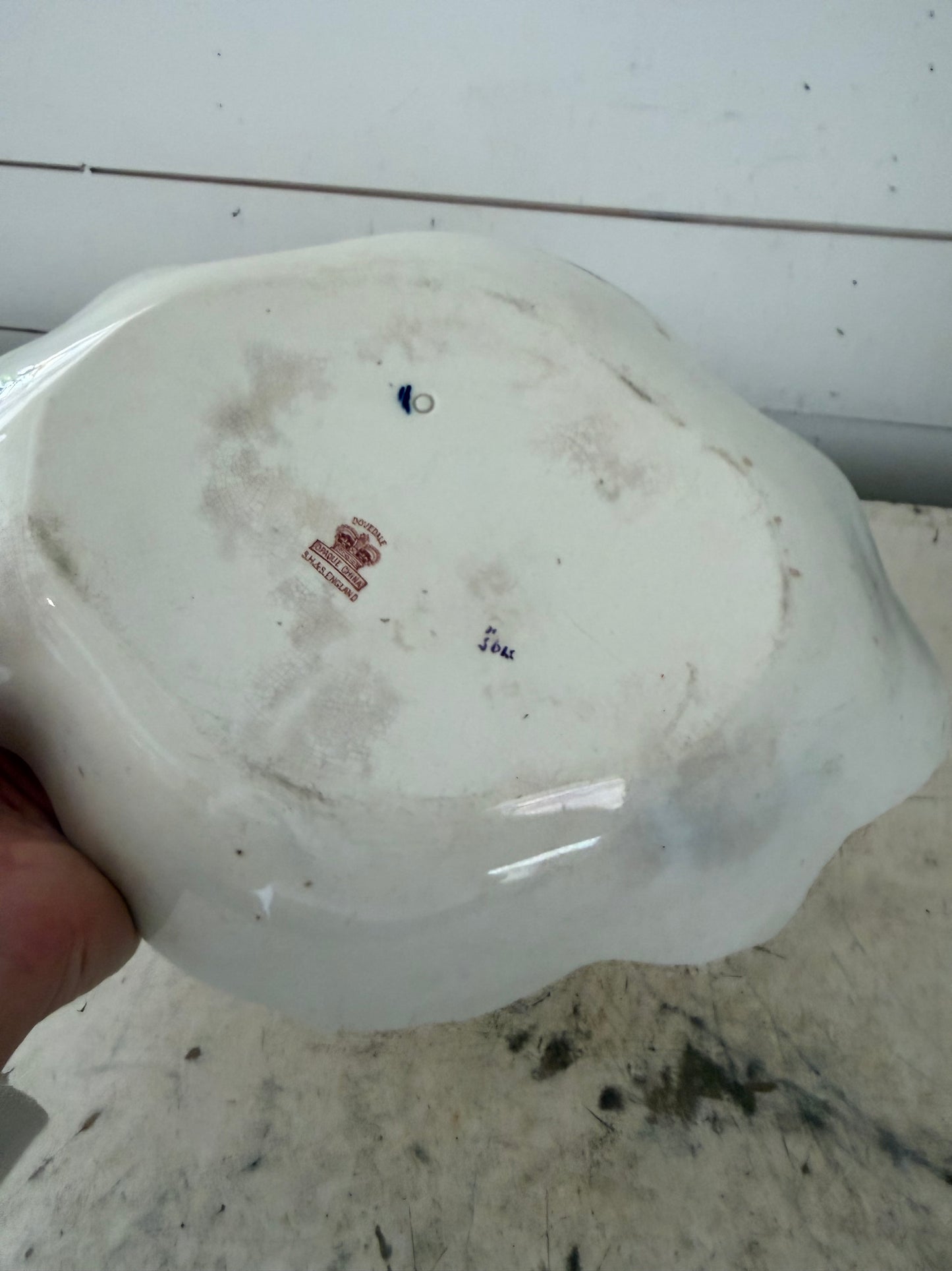 Antique Dovedale Ironstone Serving Bowl