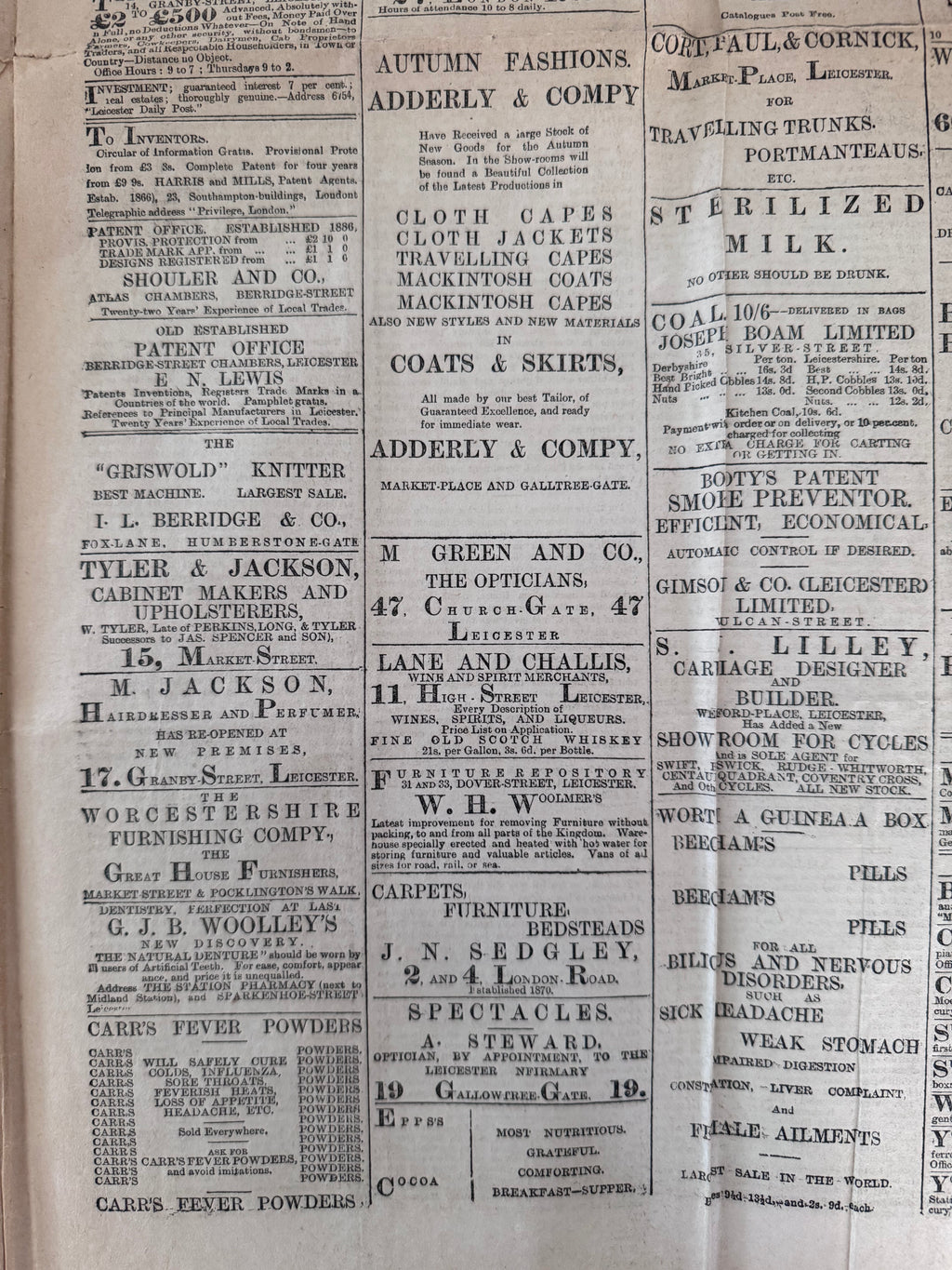 The Leicester Daily Post Sept. 5th, 1898