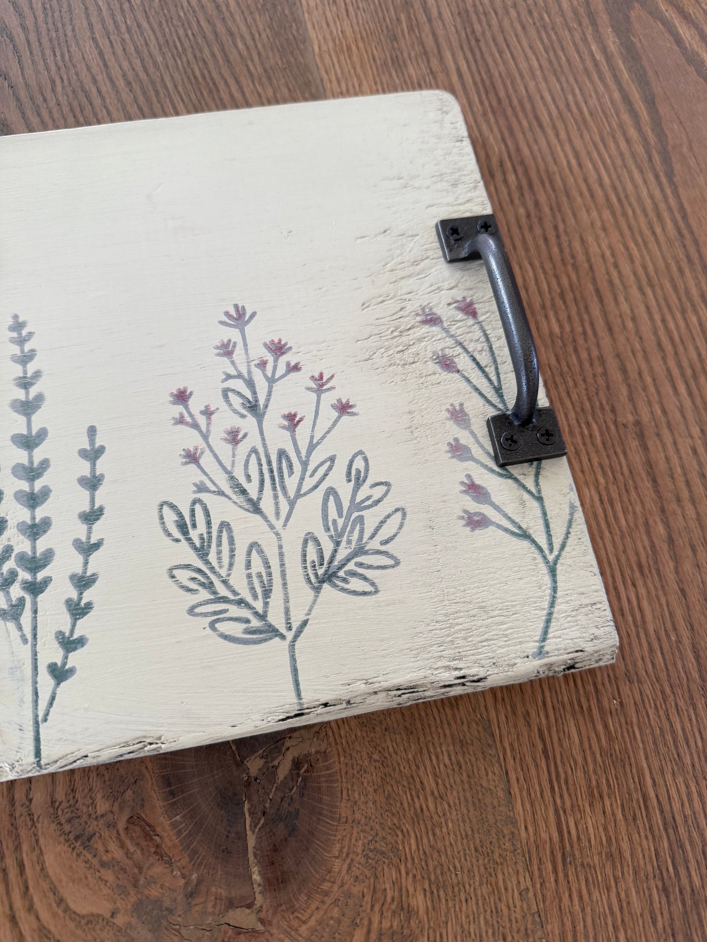 Hand Painted Floral Tray