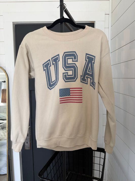 Women's USA  Wave Crewneck Small
