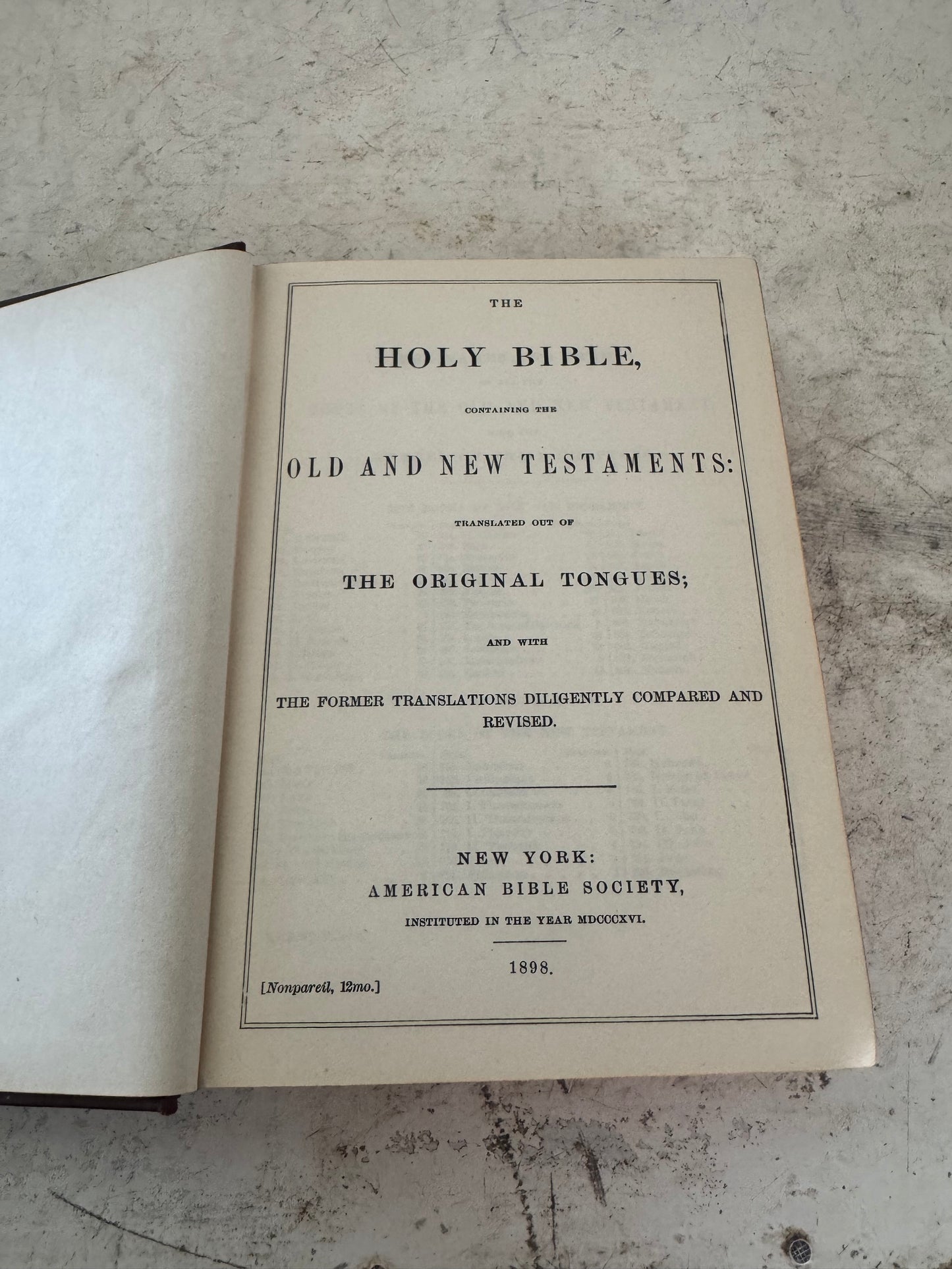 Holy Bible - antique book 1898