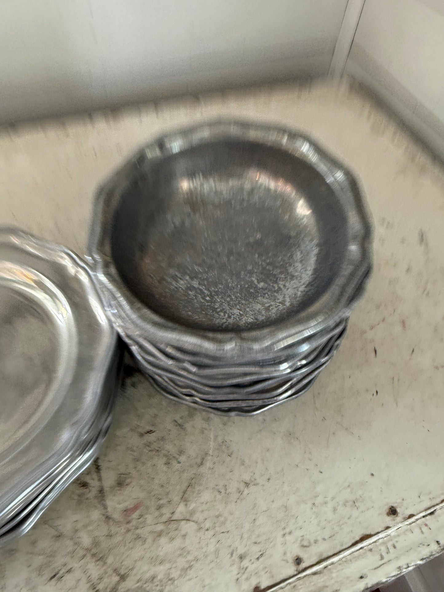 American Pewter Plates & bowls by Wilton Armetale - Queen Anne style - sold individually