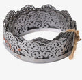 Flexible Stamped Dot Pattern Metal Lace Ribbon 1 1/3” tall Border Trim 10-foot roll