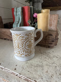 Gold damask mug