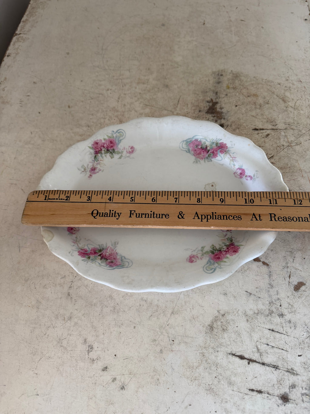 Vintage Pink Floral KT&K Serving platter