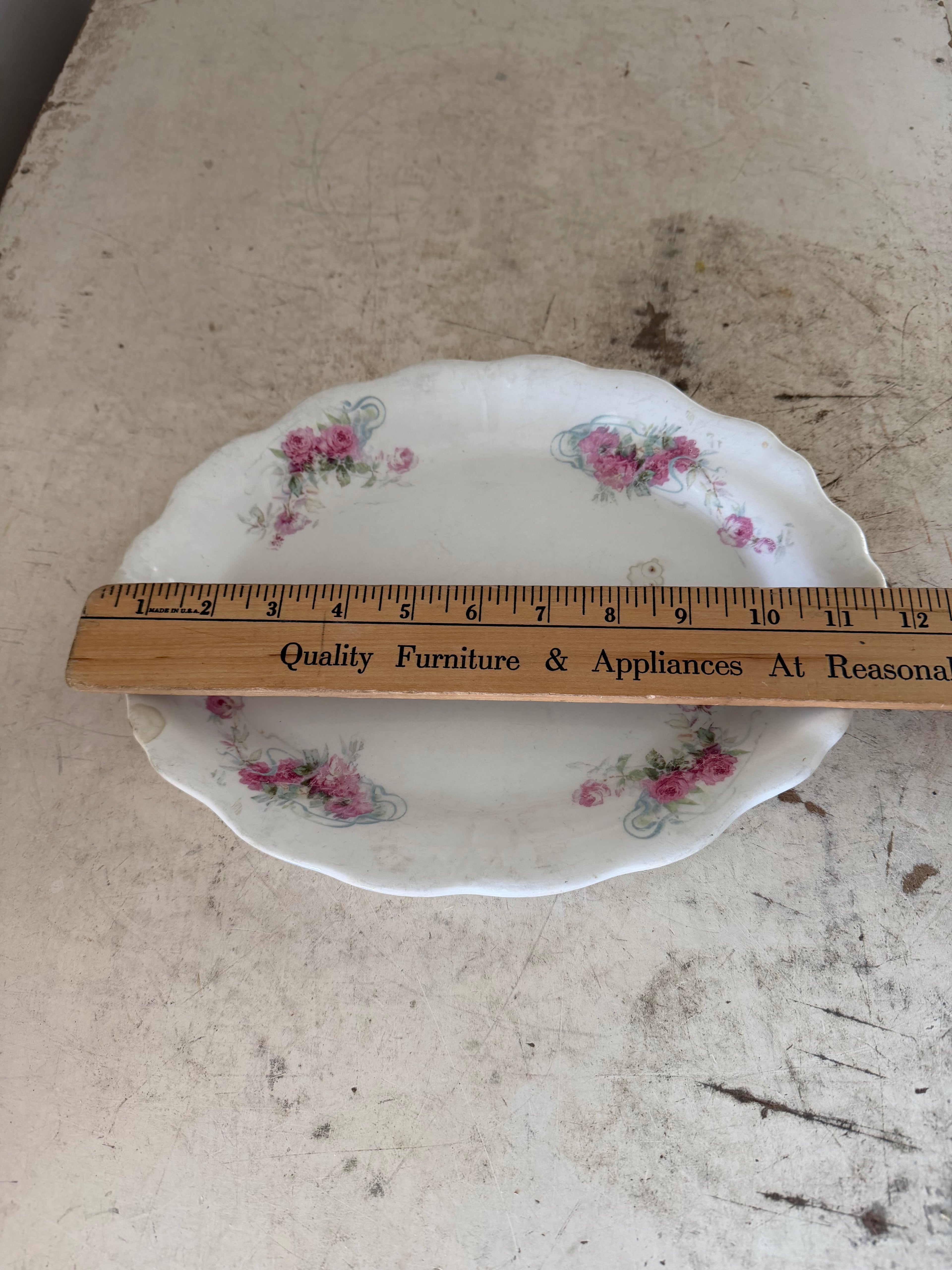 Vintage Pink Floral KT&K Serving platter