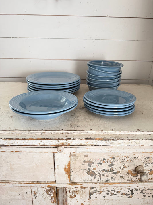 Fiestaware Dishes in Periwinkle Blue