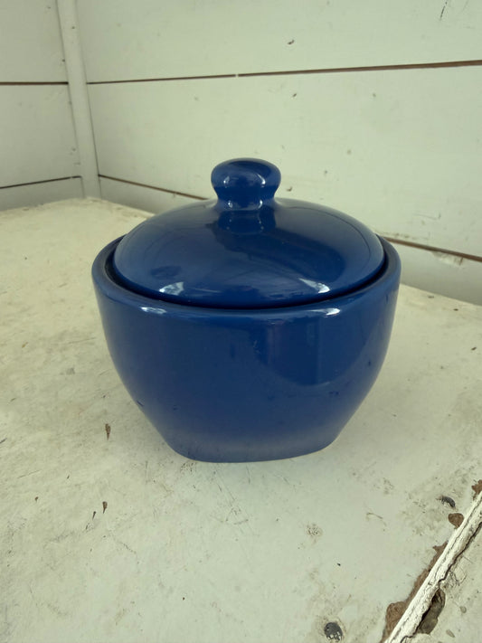 Cobalt Blue ceramic dish with lid