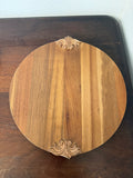 Decorative Wood Serving Round Tray - Will Get Makeover