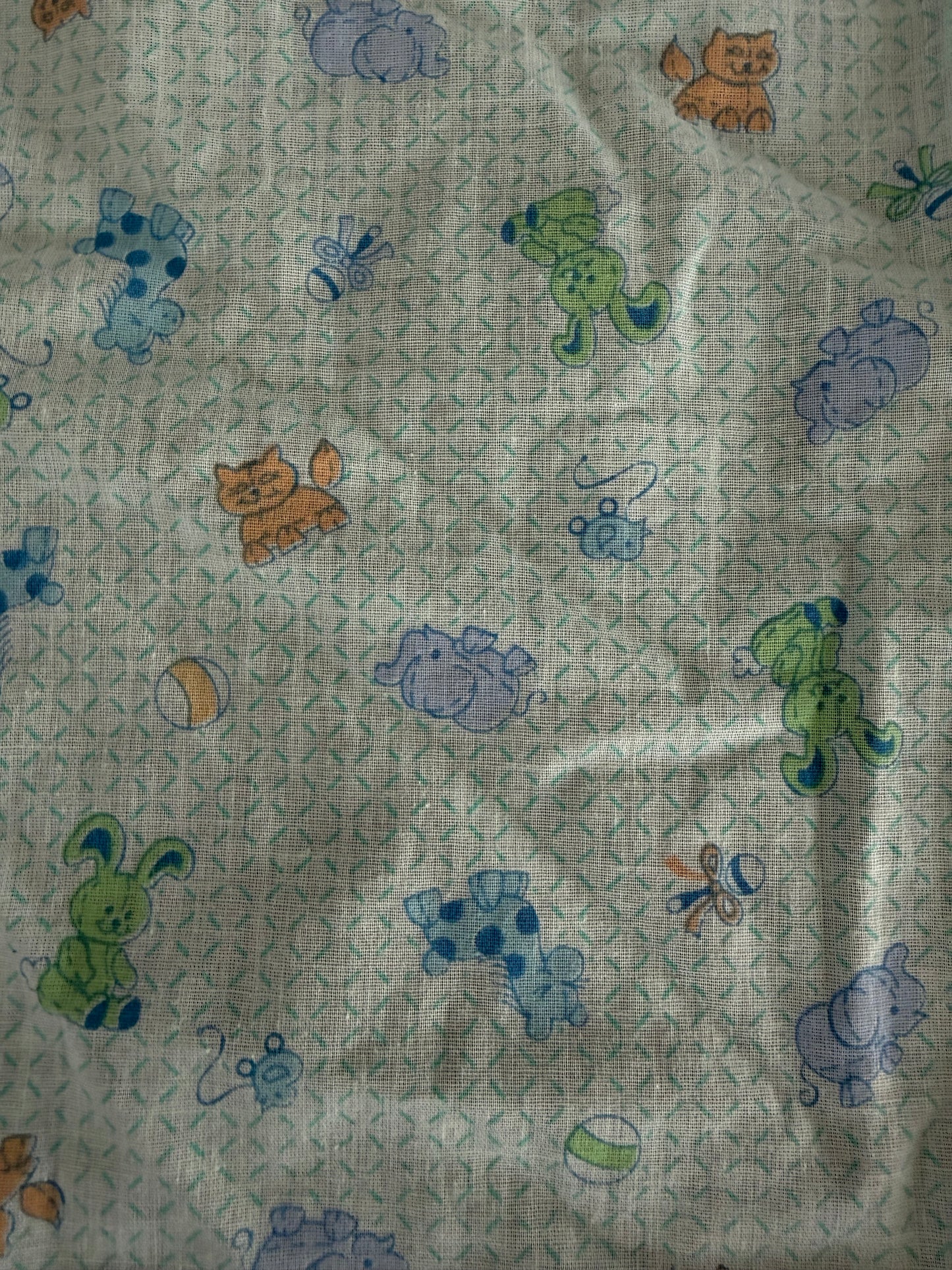 1 yard of baby animals fabric