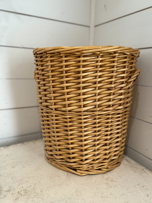 Small Wicker Hamper with Handles