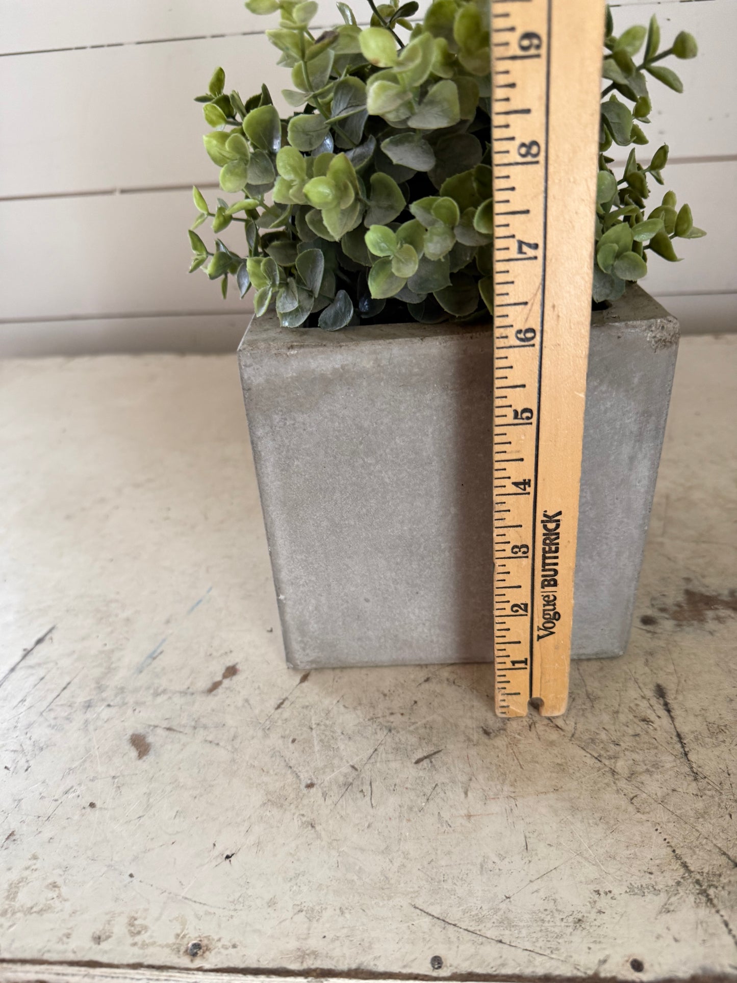 Cement planter greenery not included