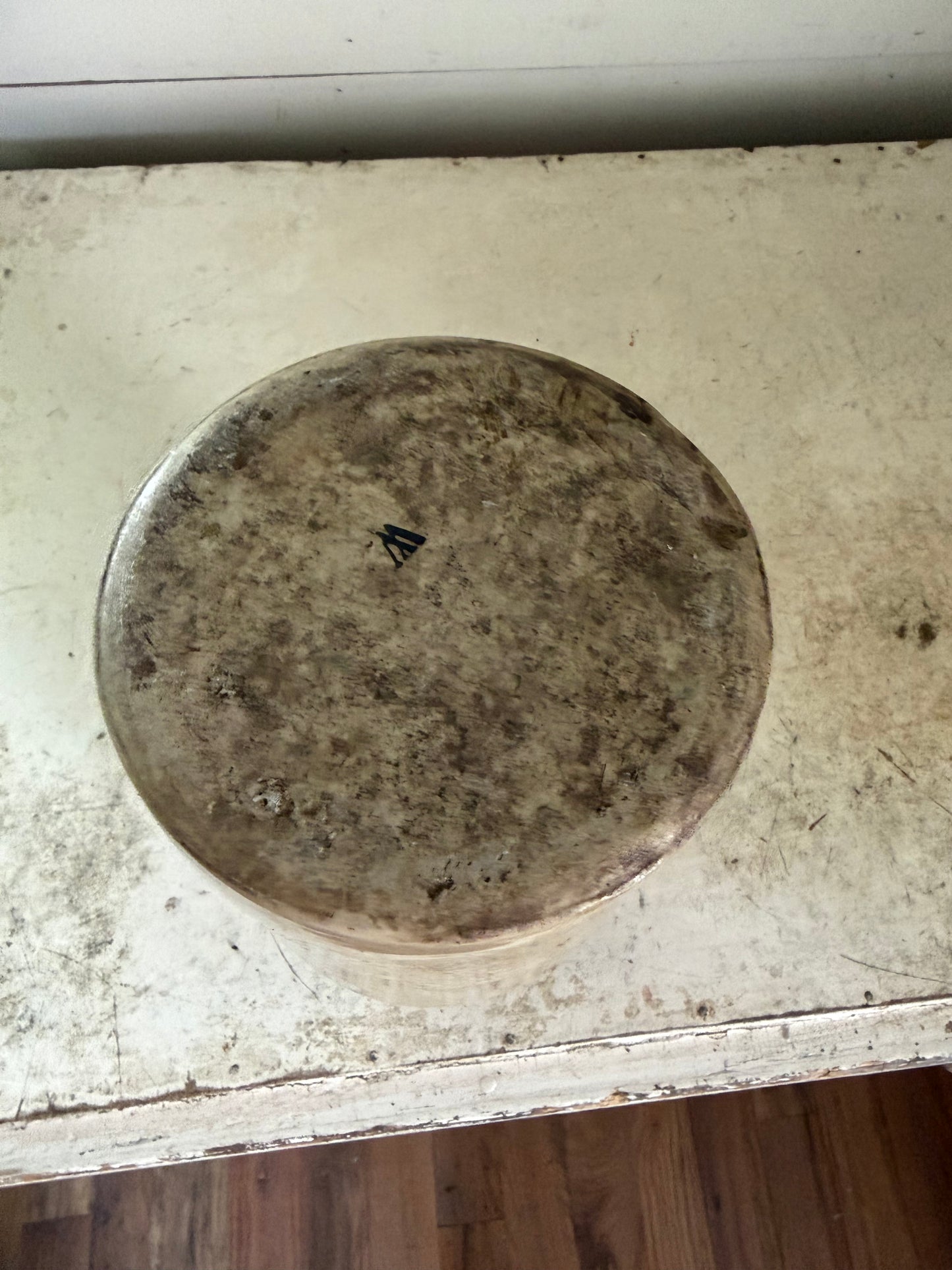 Antique Fire-glazed 2 liter Stoneware Jug Marked W