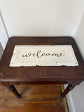 Pressed Tin Welcome Sign - will get makeover