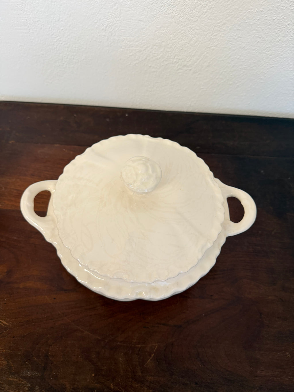 Vintage White Soup Tureen with Lid