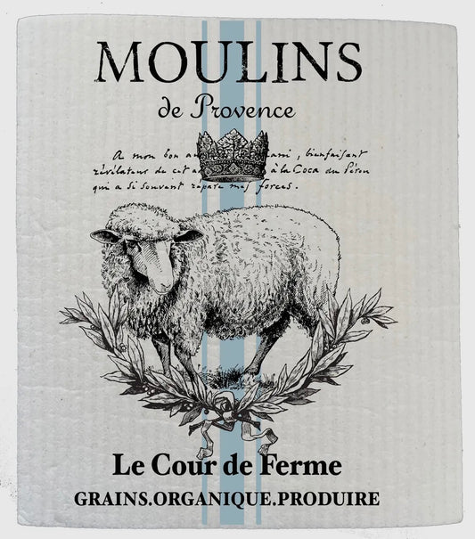 French Moulins Lamb Kitchen Swedish Dish Cloth